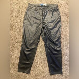Old Navy Straight Leg Faux Leather Pants